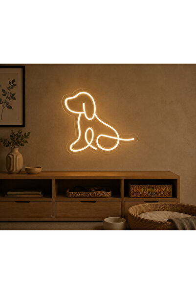 Prime Neon Köpek Figürlü Neon LED Tabela – Evcil Hayvan Odası ve Duvar Dekoru...