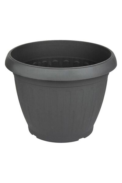 BAMI NETWORK Ghiveci flori antracit plastic Ø50x38cm 45l pentru gradina