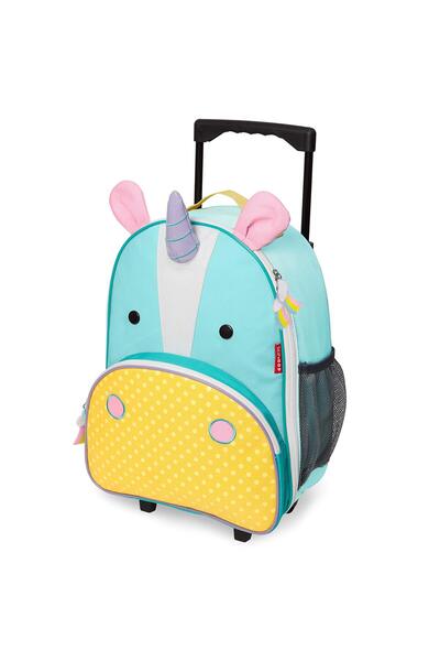 Skip Hop Zoo Kids Rolling Luggage Unicorn, Lightweight Children's Trolley Sui...