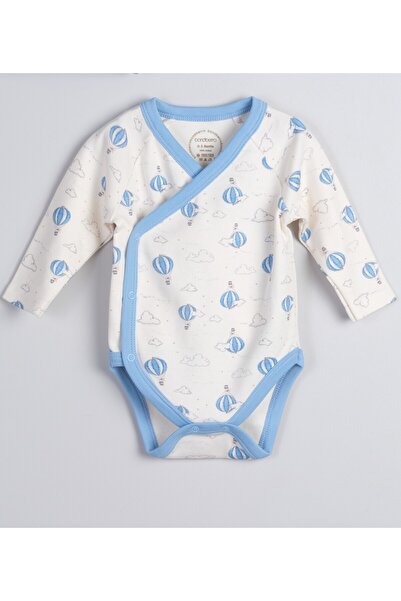 Bondberro 100% Cotton Double-Breasted Bodysuit (Blue Balloon)