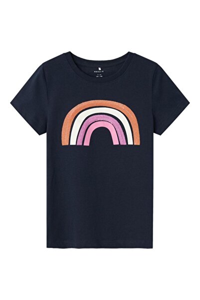 Name it Μπλούζα κοντομάνικη κορίτσι "Rainbow" μπλε