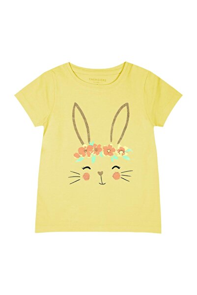 Energiers Μπλούζα κοντομάνικη κορίτσι "Spring bunny" κίτρινη