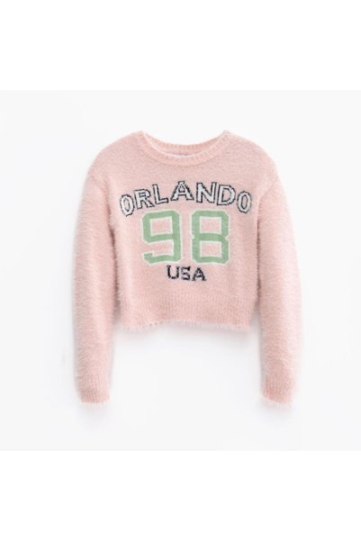 Funky Πουλόβερ crop top "Orlando" σομόν