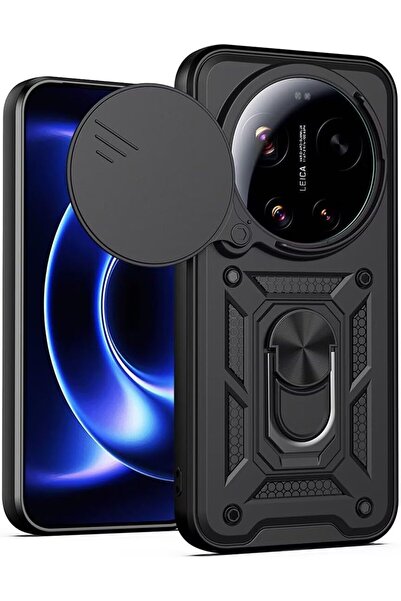 Rivor Xiaomi Mi 17 Ultra Uyumlu Kılıf Kamera Sürgülü Standlı Yüzüklü Darbe Em...