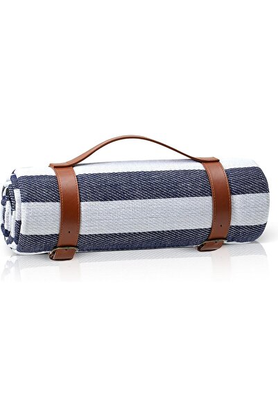 STARSTAR Striped picnic blanket with handles – waterproof and sandproof – per...