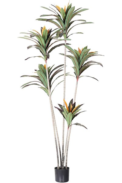 sharpdo 210cm Faux Red Edge Iron Tree, Artificial Tropical Cordyline Floor Pl...