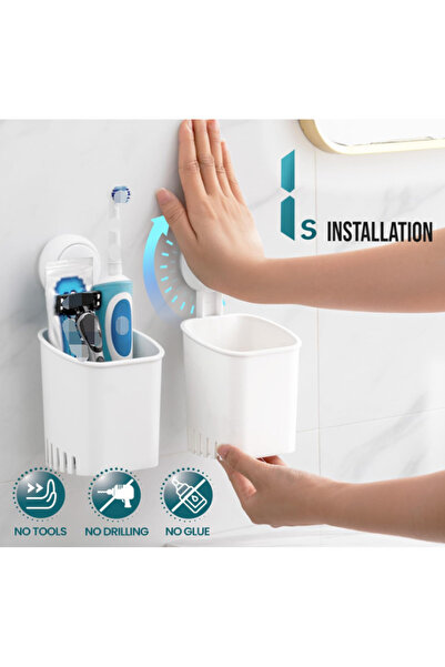 STARSTAR Suction cup toothbrush holders - 2-Pack - reusable - Geschikt voor K...