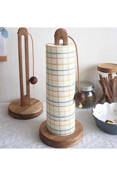 STARSTAR Two-piece wooden kitchen paper holder, standing kitchen table/workbench