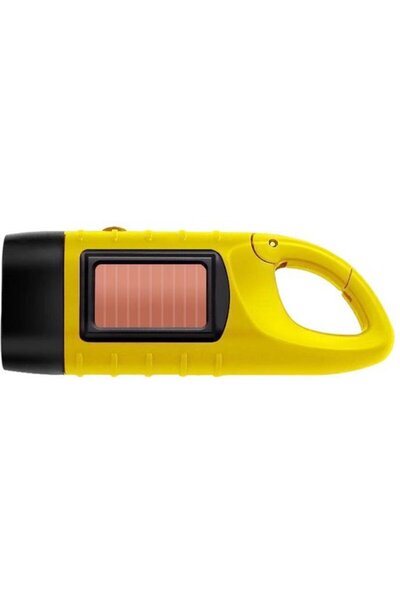 STARSTAR Waterproof Solar & Hand-Crank LED Carabiner Flashlight for survival ...