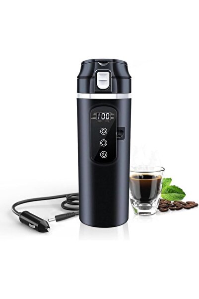 STARSTAR 500ml 12V/24V Stainless Steel Car Travel Kettle with Temp Display & ...