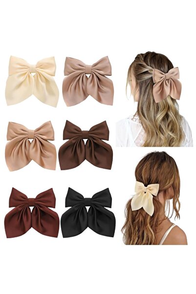 STARSTAR 6-piece women's hair accessory set including bows, bow hair clips, s...