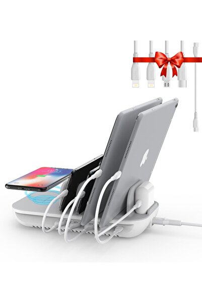 SooPii 70W Charging Station for Multiple Devices, 5 Port Charging Dock with 1...