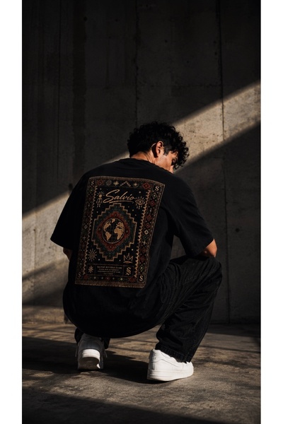 – Mediterranean Collection Oversize T-SHİRT- UNİSEX VİNTAGE BASKILI