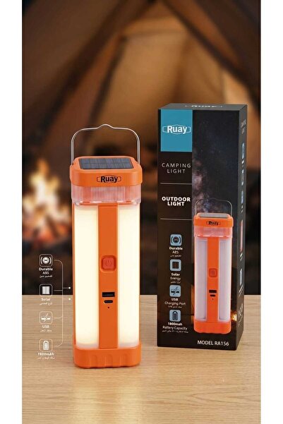 Primo Plus RA156 Solar & USB LED Camping Lantern, 1800mAh Emergency Light