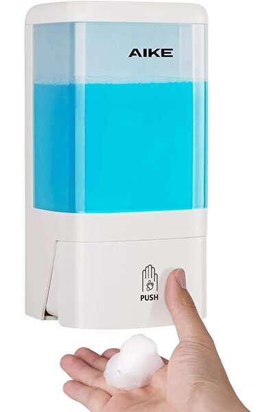 Aike Dozator de săpun spumant 1200 ml, ABS, montabil pe perete, cu buton manu...