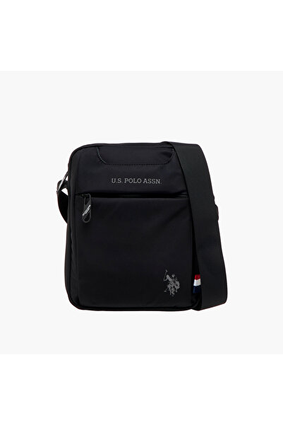 U.S. Polo Assn. يو إس بولو أس إن. حقيبة كروس بودي صلبة مع حزام قابل للتعديل و...