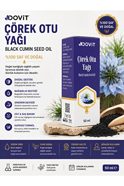 Dovit زيت الكمون الأسود + زيت الخروع مجموعة العناية الخاصة المكونة من قطعتين