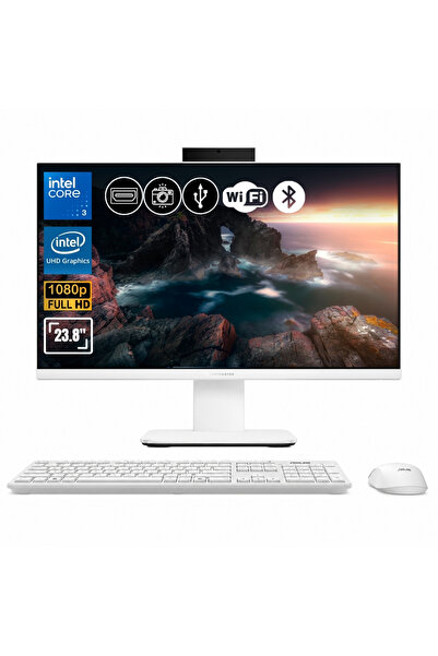 ASUS ExpertCenter Core 3 100U 8GB 512GB SSD 23.8" FHD Win11Pro AIO Bilgisayar...