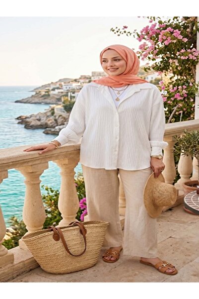 MİRVE BUTİK London Print Basic Shirt