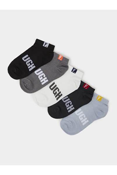 Styli Pack of 5 - Multi-Color Graphic Print Ankle Socks