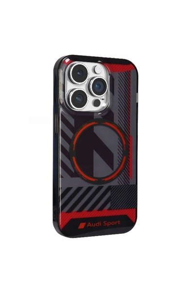 Audi Husă pentru iPhone 14 Pro 6.1 " neagră IML sport MagSafe