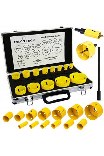 Best Set de burghie bimetalice pentru metal și lemn, 17 piese, în cutie de al...
