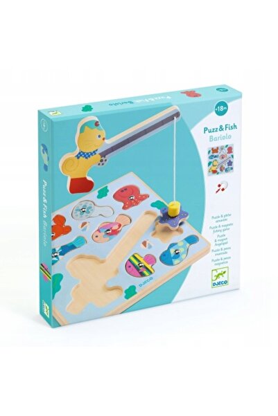 NO BRAND Puzzle magnetic din lemn Puzz & Fish bariolo fishing Djeco