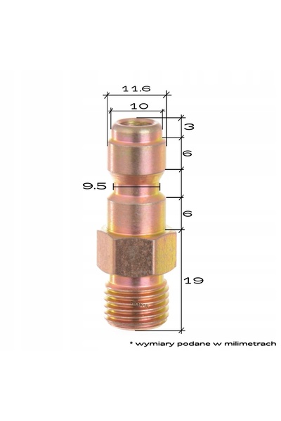 Techkar T-RACER 15 " pentru spălătorul cu gaz, conector de 1/4 ", lance de 60...