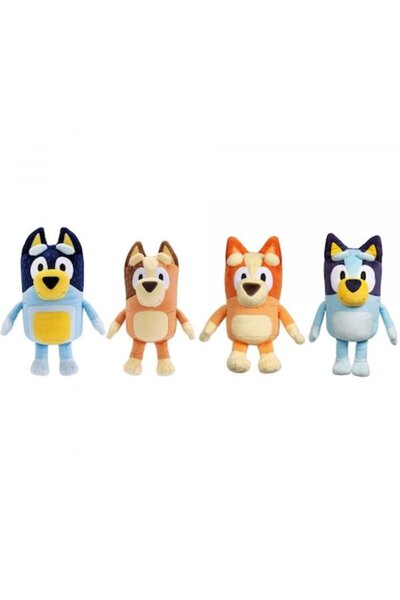 OEM Set de 4 jucarii de plus - Bluey, Bingo, Mama Chilli si Dad Bandit