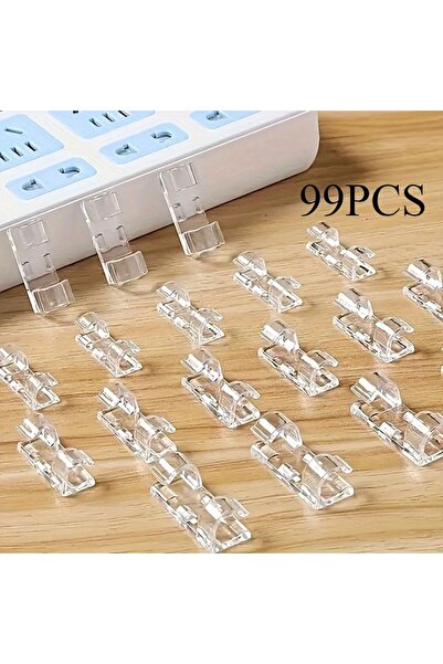 Generic 99pcs Transparent Plastic Cable Retaining Clips, Durable Multi-Functi...