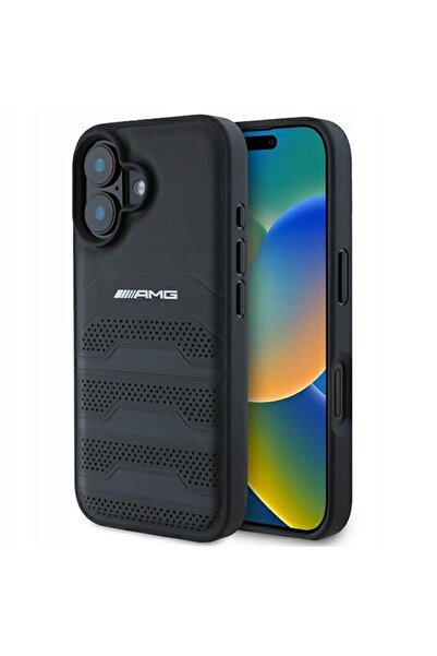 MERCEDES Husă Originală AMG pentru iPhone 16, din Piele, Husă de telefon