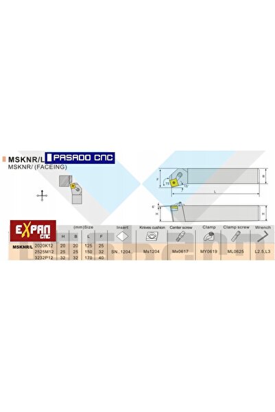 NO BRAND MSKNL 2525 SCULĂ DE STRUNG PLIABILĂ PENTRU SNMG12