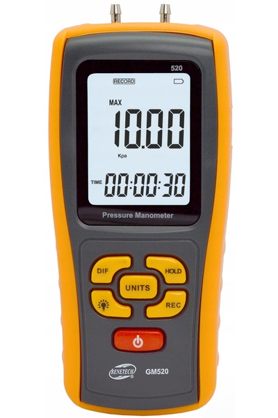 Benetech MANOMETRU DIFERENȚIAL DIGITAL, METER DE PRESIUNE, TESTER DE PRESIUNE...