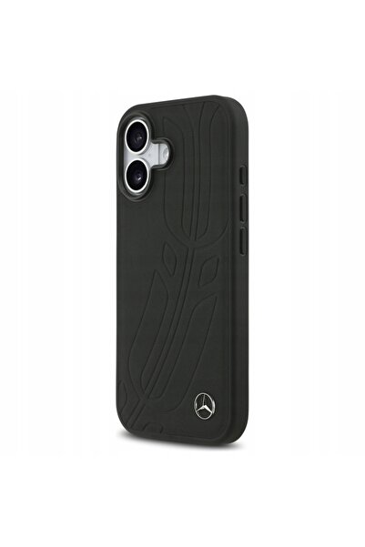 NO BRAND Husă mare din piele Mercedes cu model frunză de laur pentru iPhone 1...
