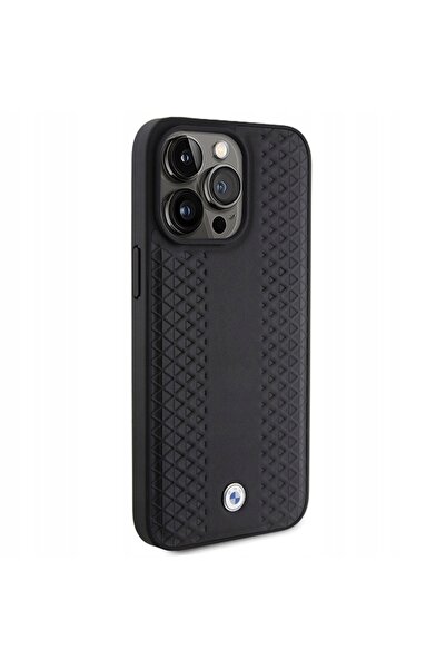 NO BRAND BMW BMHCP15L22RFGK iPhone 15 Pro 6.1 " negru Piele cu model diamantat
