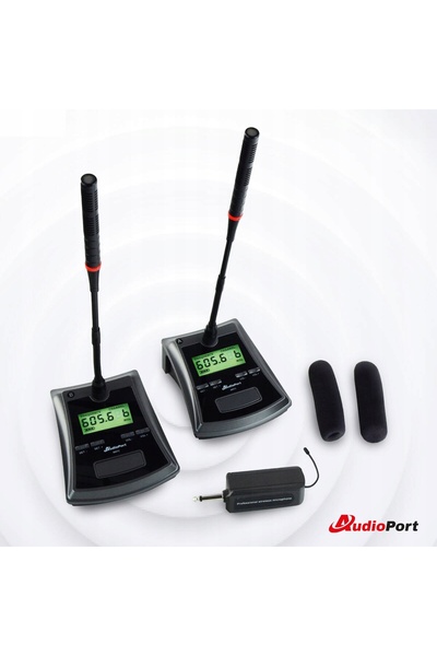 NO BRAND Set 2x Microfoane de conferință condensator wireless + Receptor