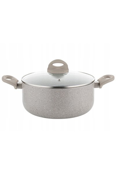 FLORINA Vas tradițional cu mânere, din aluminiu soft-touch, Sandy, 24 cm, 4,1...
