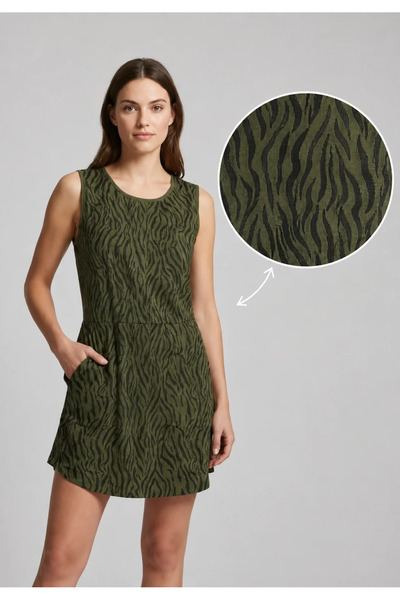 Serena Cămașă de Noapte fără Mâneci – Imprimeu Animal Print