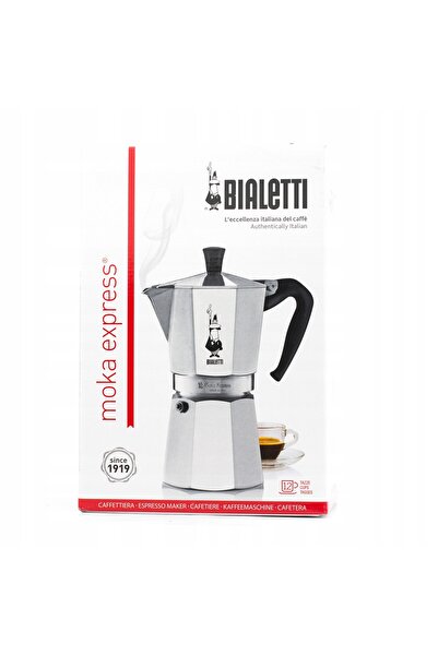 Bialetti Cafetieră Moka Express 12TZ Argintiu-Negru