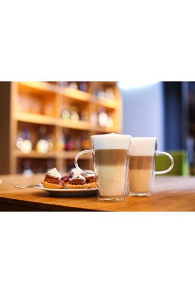 NO BRAND Pahare 6 AMO 320 ml Termice Cafea Latte Ceai Linguri Lungi AMEFA