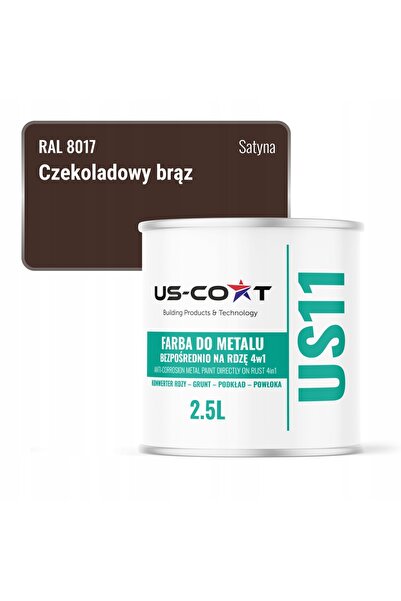 NO BRAND Vopsea pentru rugină anticorozivă protectoare 2,5L Bronz Ciocolatiu ...