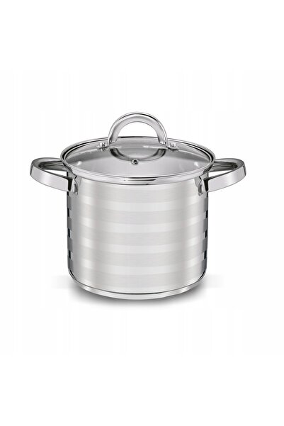 Tadar Oală din oțel inoxidabil cu capac, Gastronomică, 4L - Model simplu
