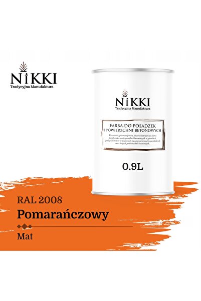 NO BRAND Vopsea pentru pardoseli din beton 0.9L protectoare rezistentă portoc...