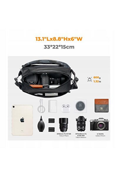 K&F CONCEPT Geantă foto K&F 10L, Husă pentru cameră, Geantă de depozitare pen...