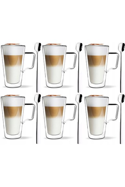 Vialli Design SET DE PAHARE TĂMÂI ÎNALTĂ TERMOIZOLANTE PENTRU CAFEA LATTE, CE...