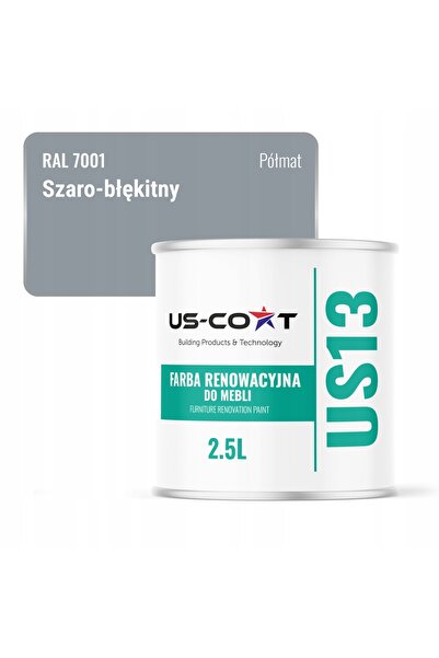NO BRAND Vopsea pentru dulapuri de bucătărie gri-albastru RAL 7001 semi-mat 2,5L
