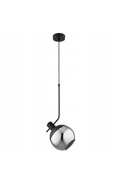 NO BRAND Lampă suspendată ZWIS ALFA VELTO 61454, abajur glob negru umbrit
