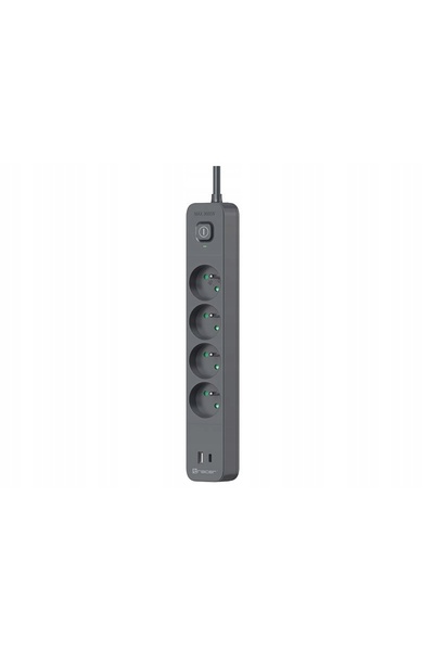 Tracer Cablu de alimentare+ 1,5 m 4 porturi USB PD18W grafit