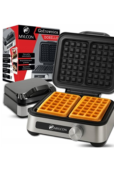 NO BRAND Aparat de făcut vafe MYLCON 2000W cu control al temperaturii, 2 vafe...