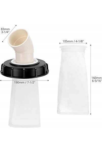 NO BRAND Filtru rezervor IBC DN150 45 °   PROTECȚIE EFECTIVĂ A APEI DE PLOAIE